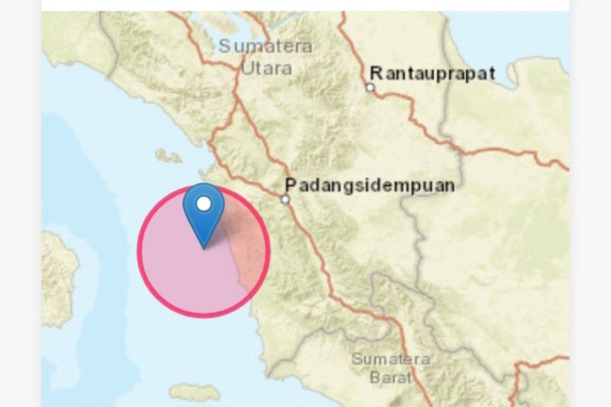 Gempa 5,1 SR guncang Padangsidimpuan