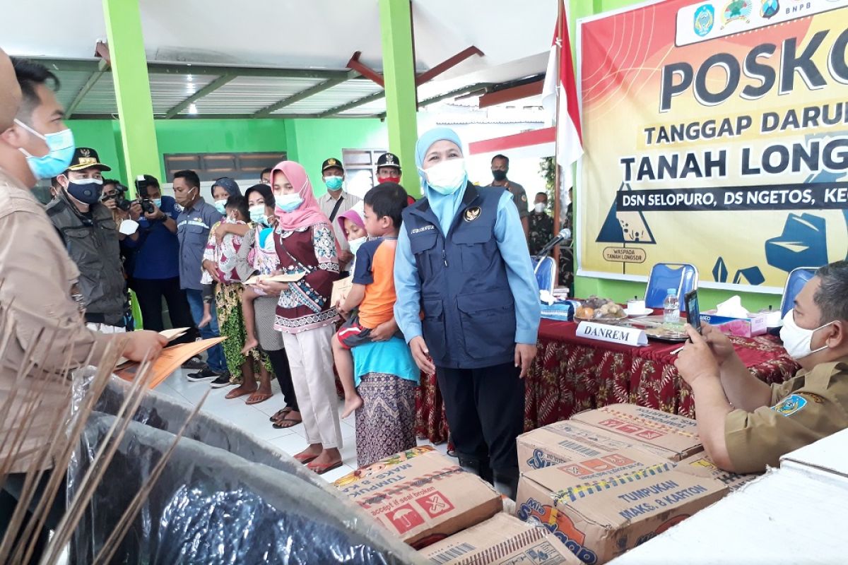 Pemprov Jatim kirim bantuan untuk korban longsor di Nganjuk