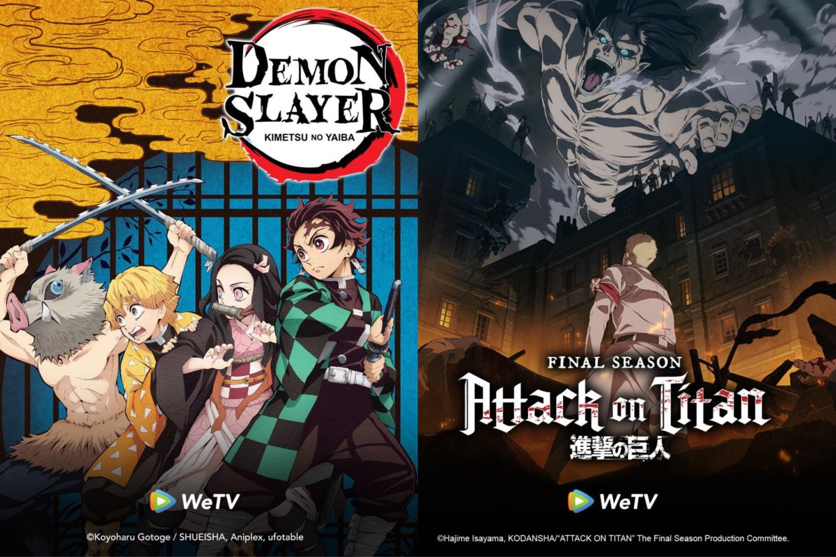 'Demon Slayer' dan 'Attack on Titan' hadir di WeTv secara gratis