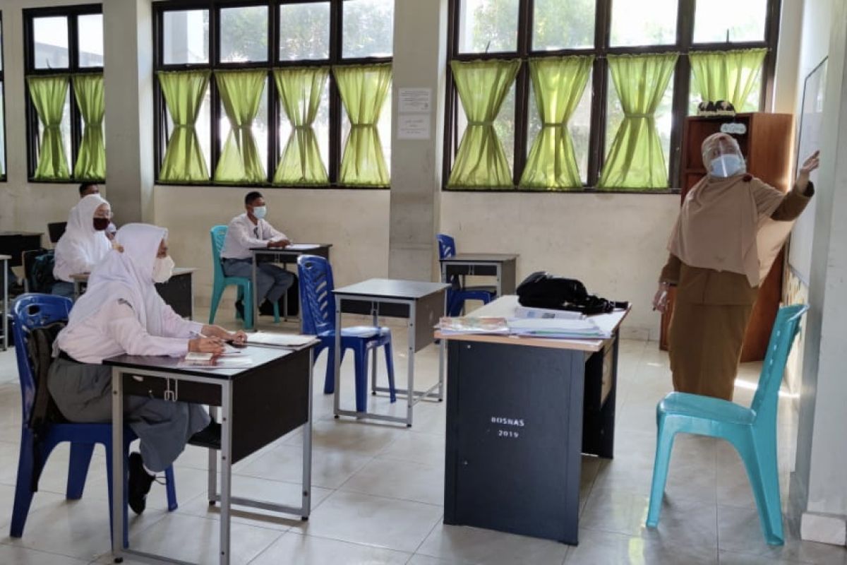 Begini hari pertama belajar tatap muka di Inhil