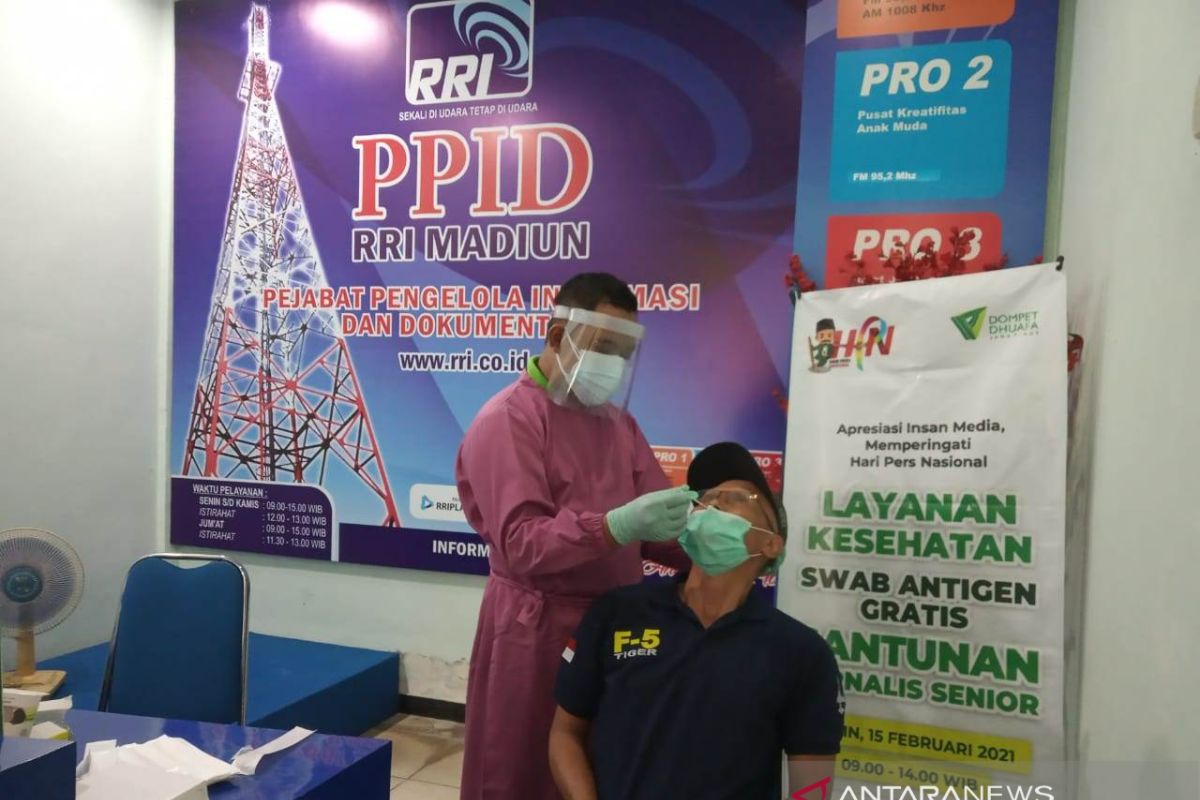 Dompet Dhuafa gandeng RRI Madiun fasilitasi wartawan tes cepat antigen