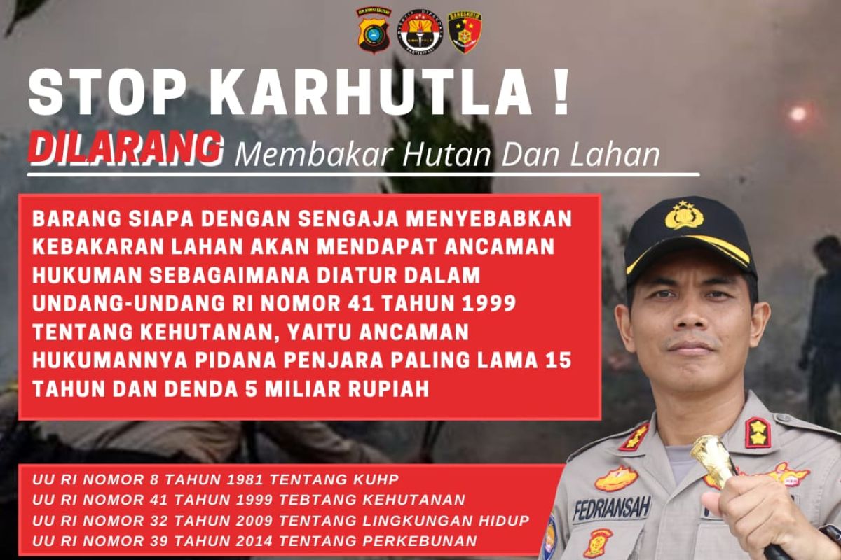 Polisi Bangka Barat gencarkan sosialisasi untuk cegah kebakaran hutan