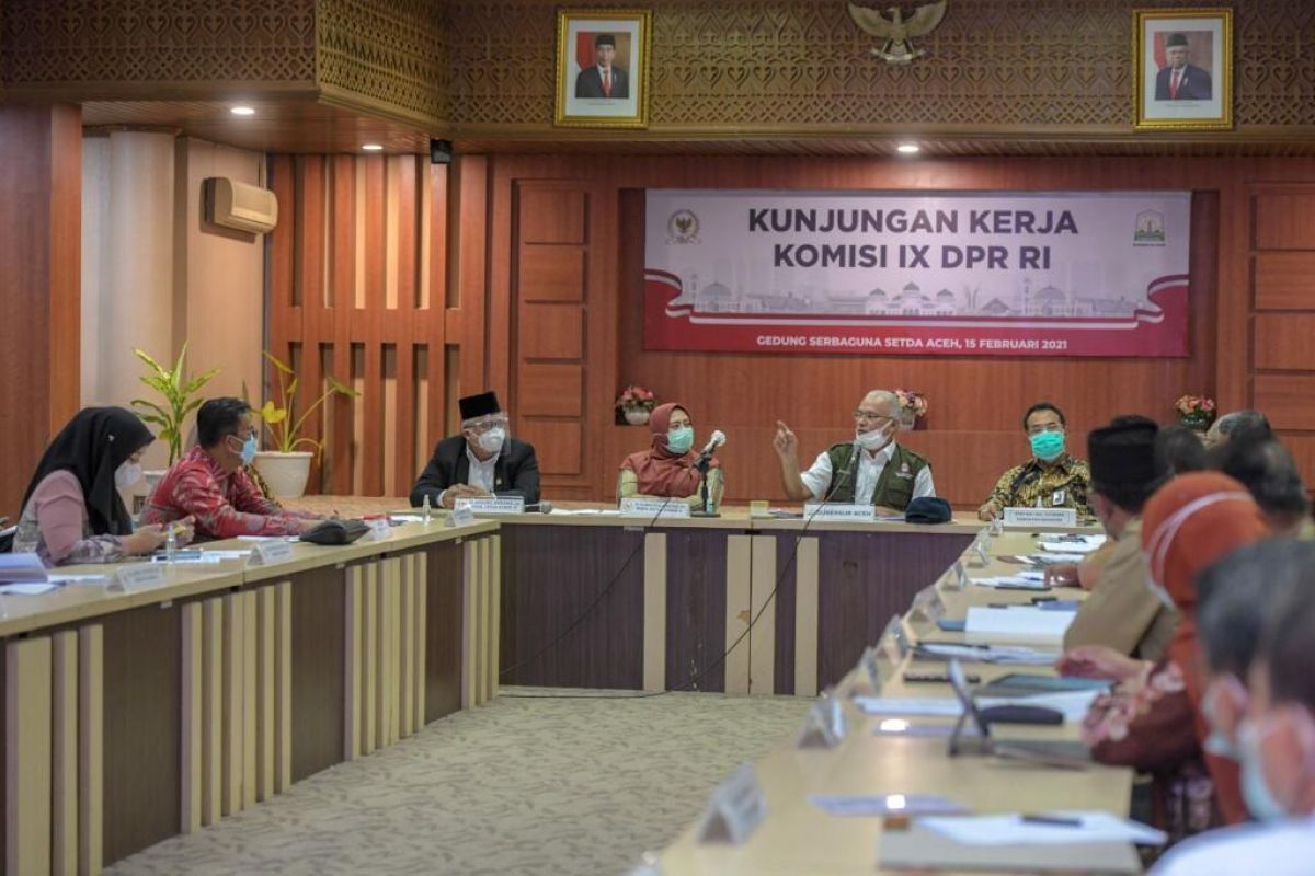 Terima kunjungan Komisi IX, Sekda jelaskan penanganan COVID-19 di Aceh