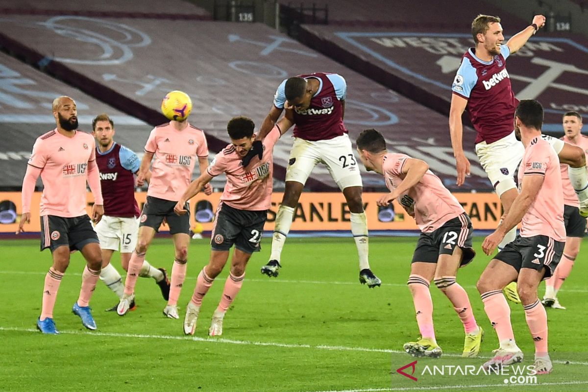 West Ham merangsek ke posisi keempat klasemen usai hantam Sheffield