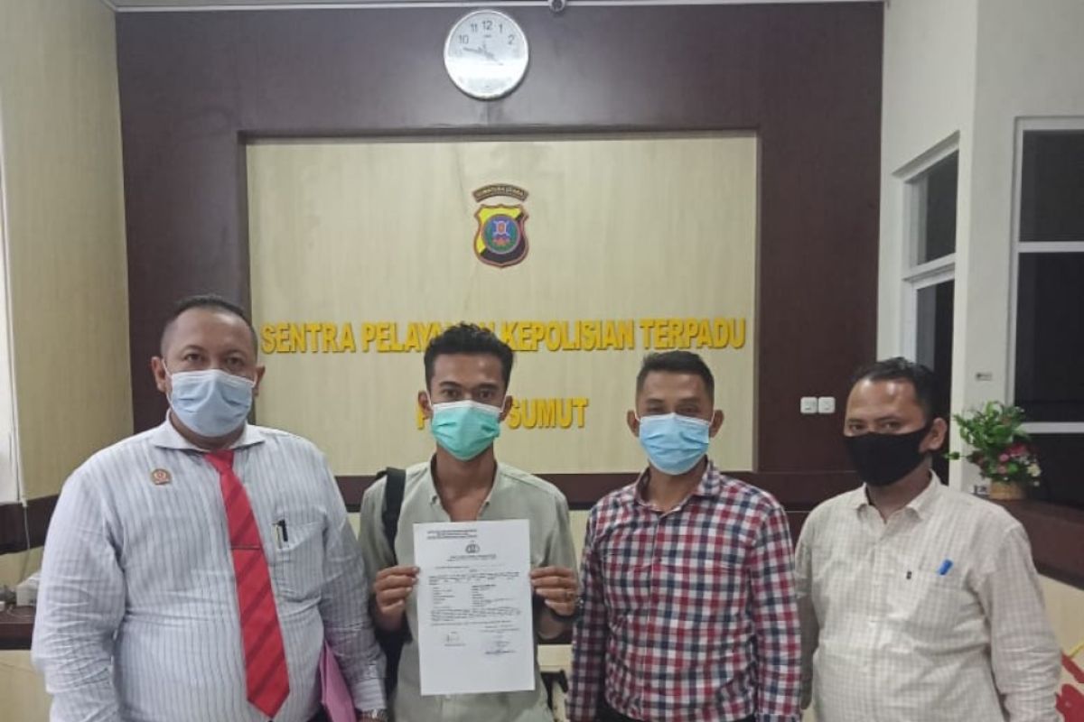 Ahmad Zulfahmi Fikri lapor penganiayaan dirinya ke Polda Sumatera Utara