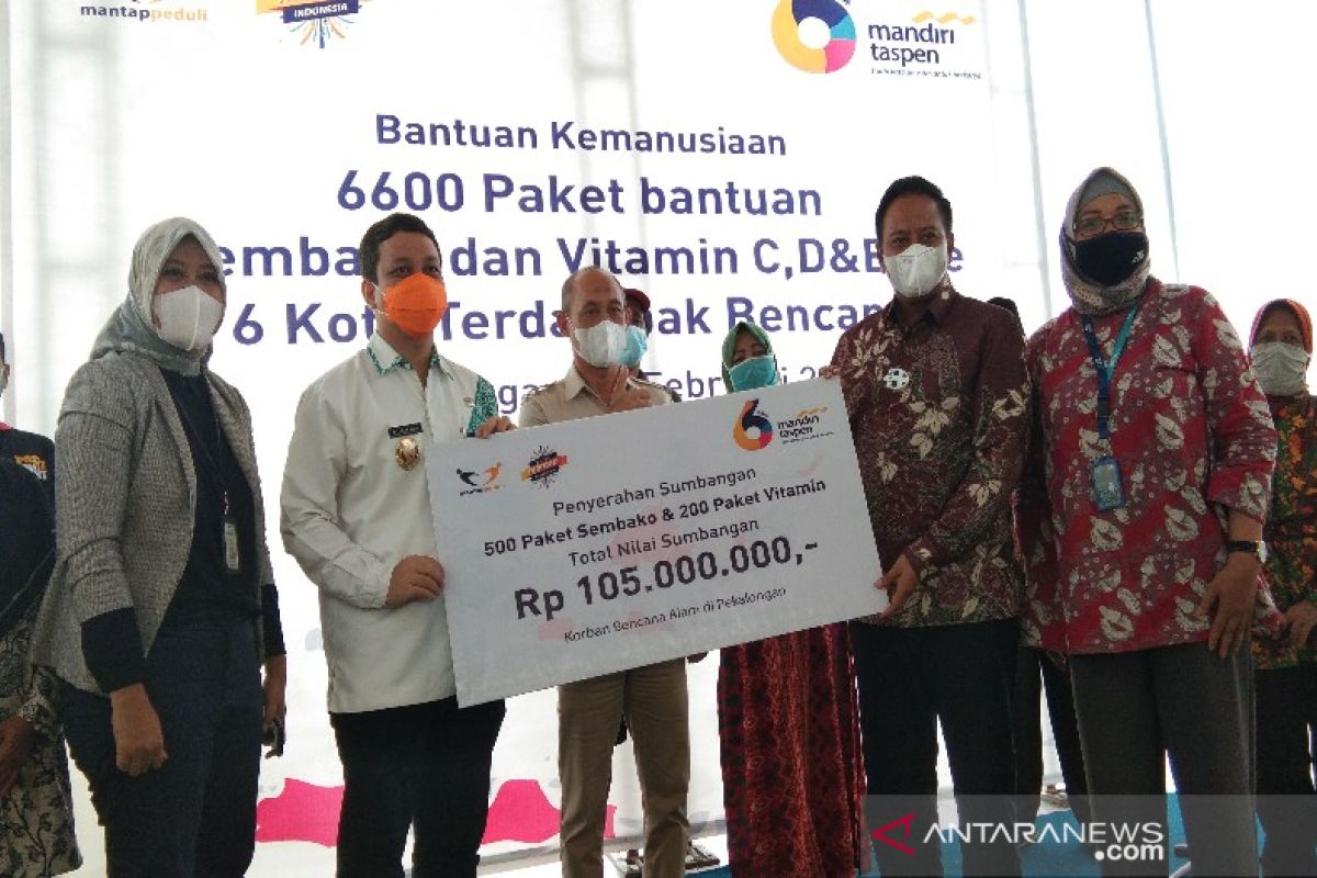 Bank Mandiri Taspen gelontorkan Rp1 miliar terdampak bencana