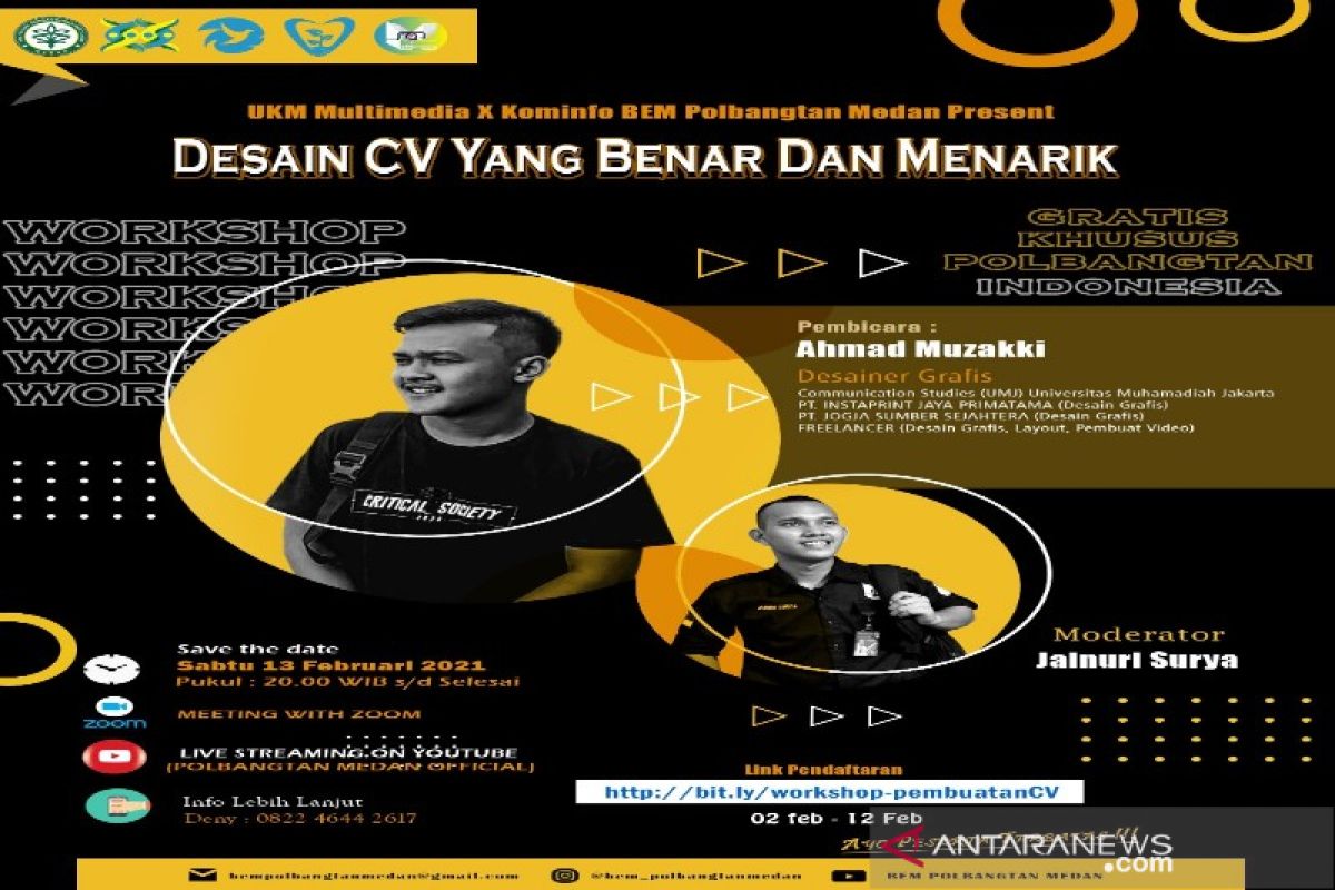 UKM Multimedia-Mekominfo Polbangtan Medan kolaborasi workshop buat CV