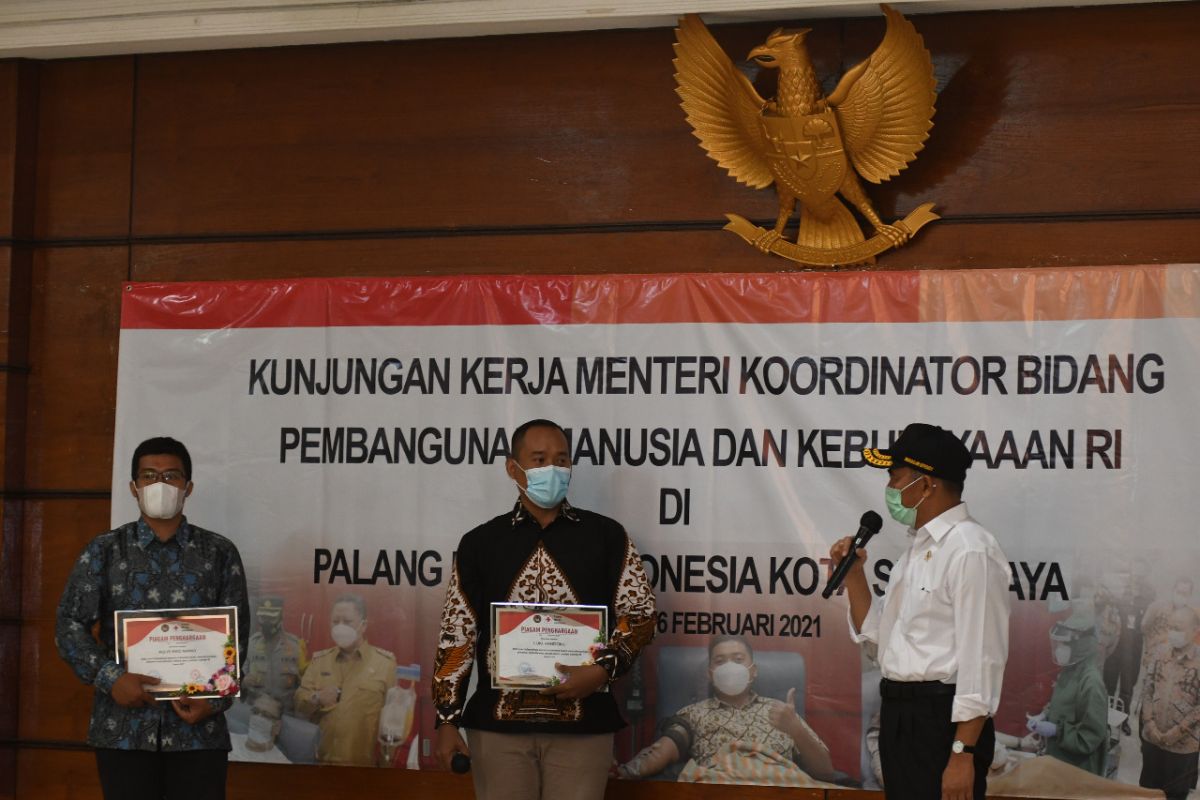 Menko PMK apresiasi dua warga Surabaya 10 kali donorkan plasma konvalesen