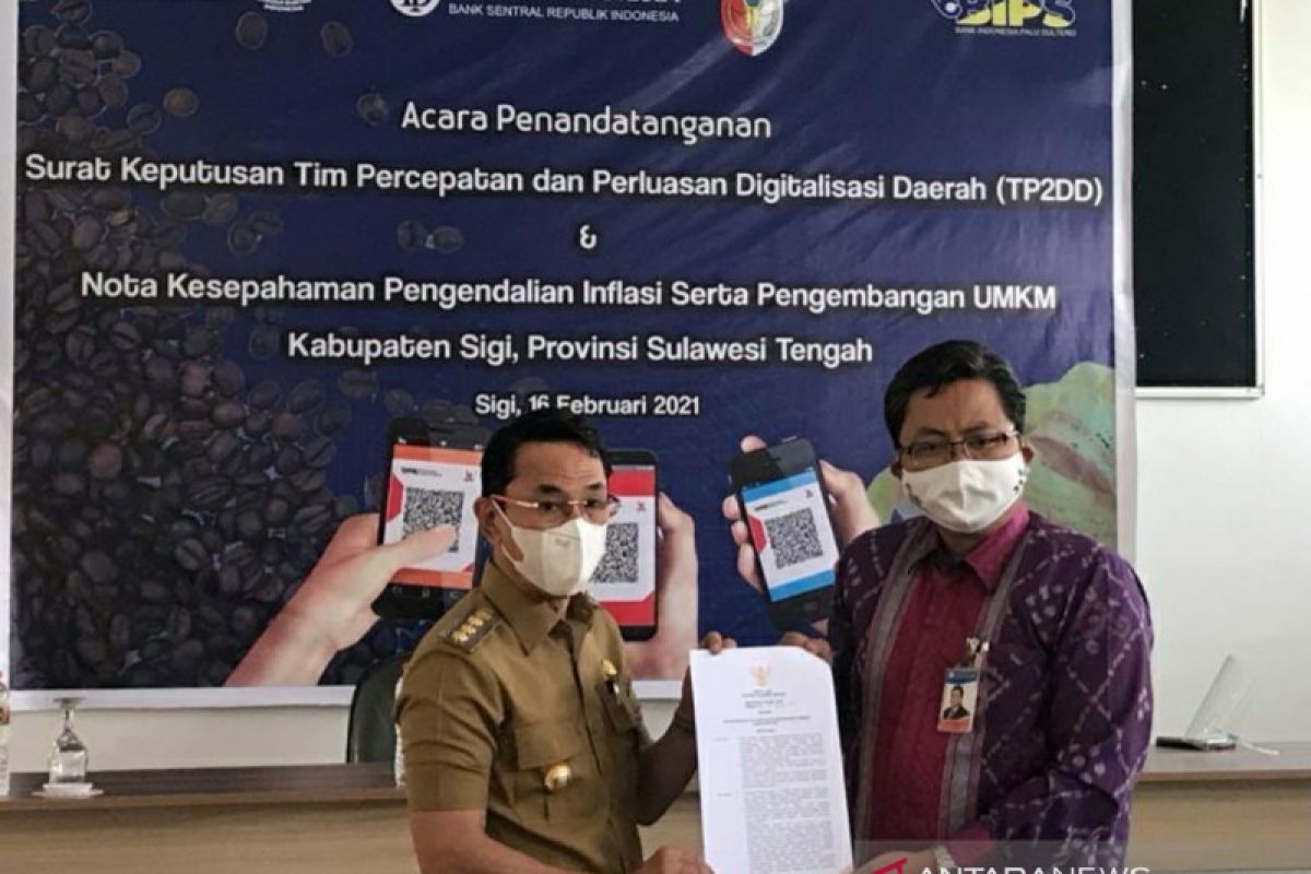 BI-Pemkab Sigi kerja sama bentuk TP2DD