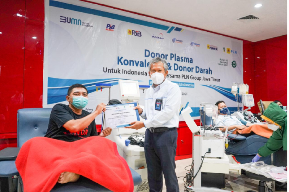 PLN Gandeng PMI gelar donor darah dan plasma konvalesen di Surabaya