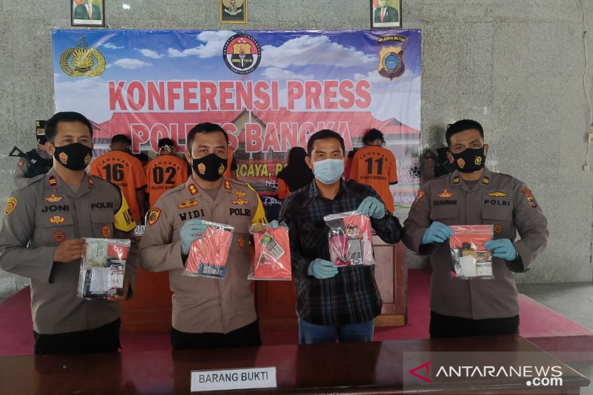 Polres Bangka tangkap lima orang pengedar narkoba