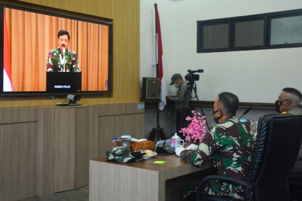 Kodam XVII/Cenderawasih-Polda Papua ikuti rapim TNI-Polri secara virtual