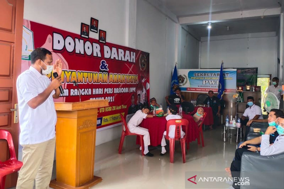PWI Aceh Timur dorong masyarakat donor darah. Ini kata Bupati