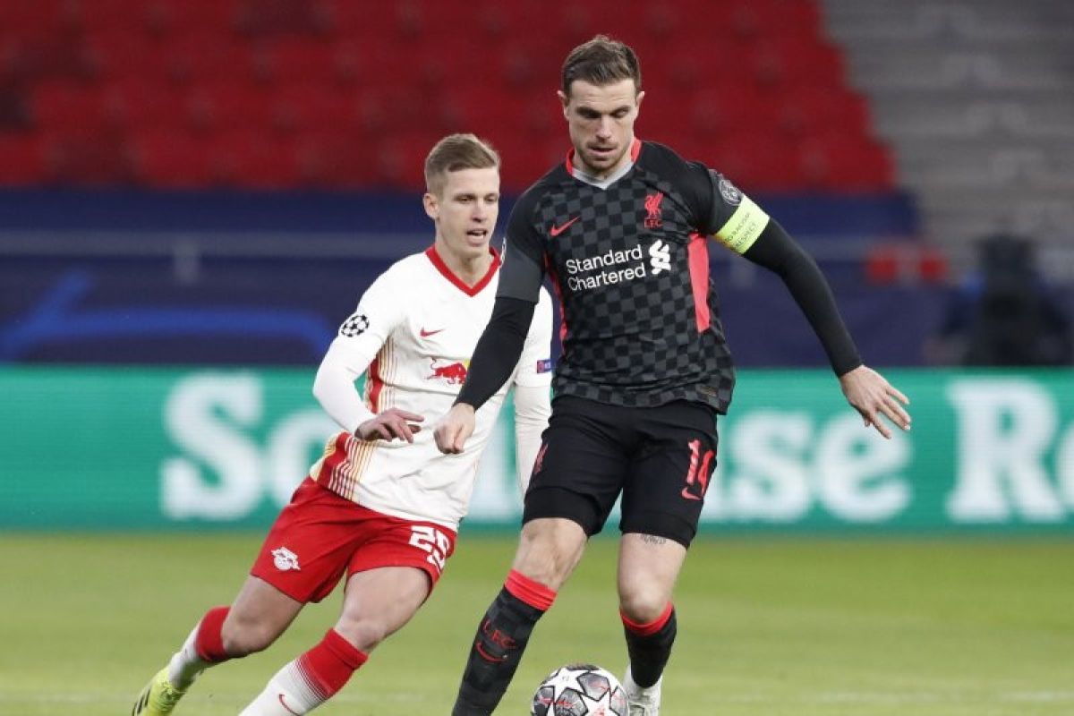 Liga Champions - Henderson bersyukur Liverpool tak kebobolan pada leg pertama kontra Leipzig