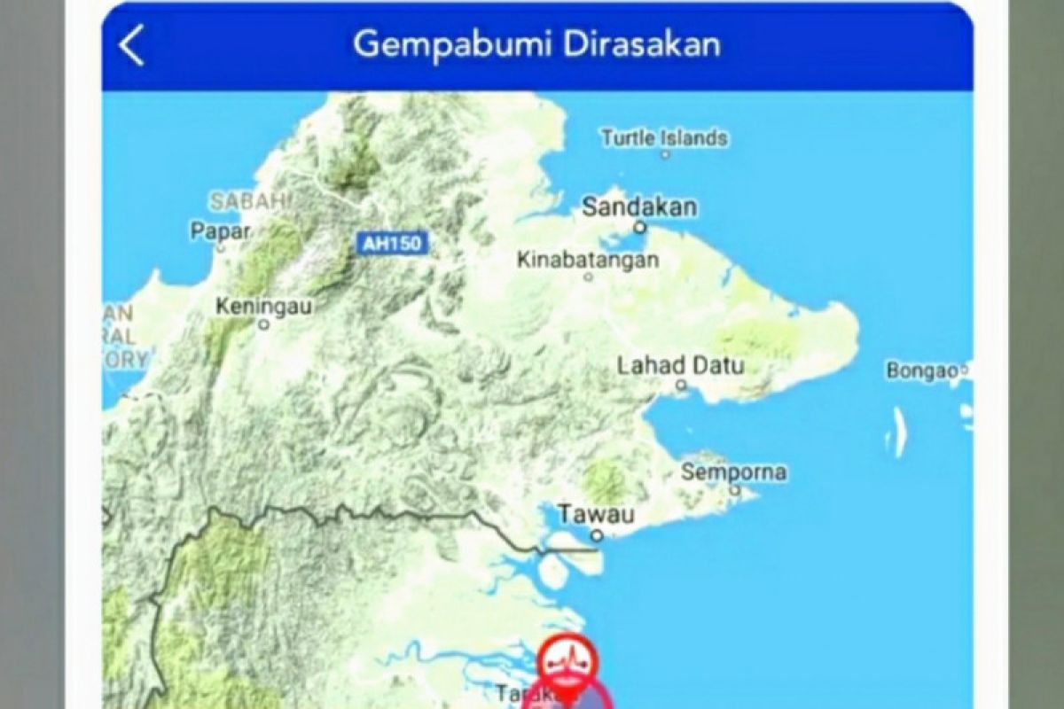 Gempa magnitudo 4,4 goncang Kaltara