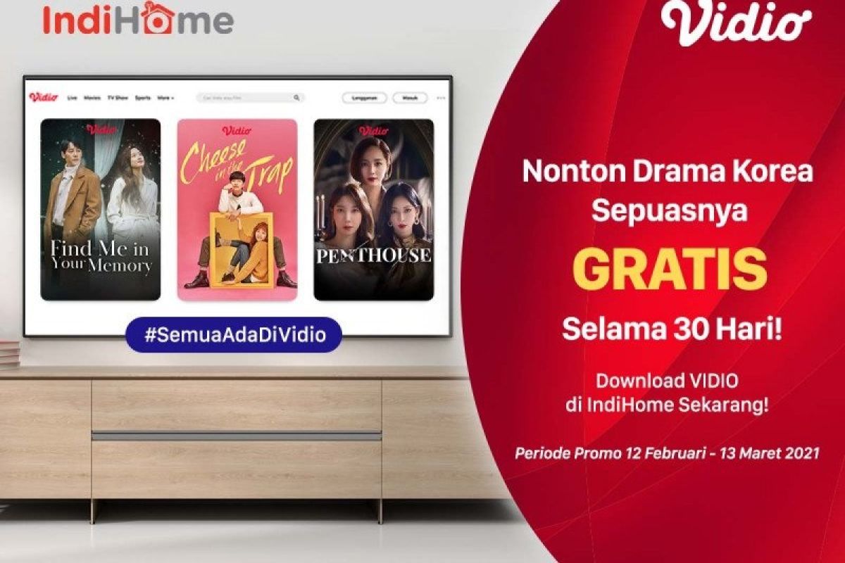 IndiHome dan Vidio kolaborasi untuk sediakan konten gratis drama Korea