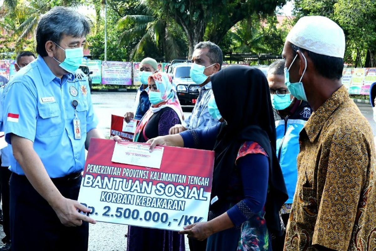 Pemprov Kalteng berikan bantuan untuk korban kebakaran di dua lokasi