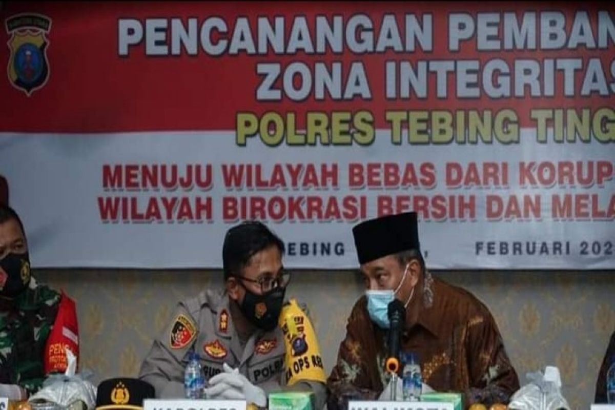 Wali kota hadiri pencanangan zona integritas WBK dan WBBM Polres Tebing Tinggi