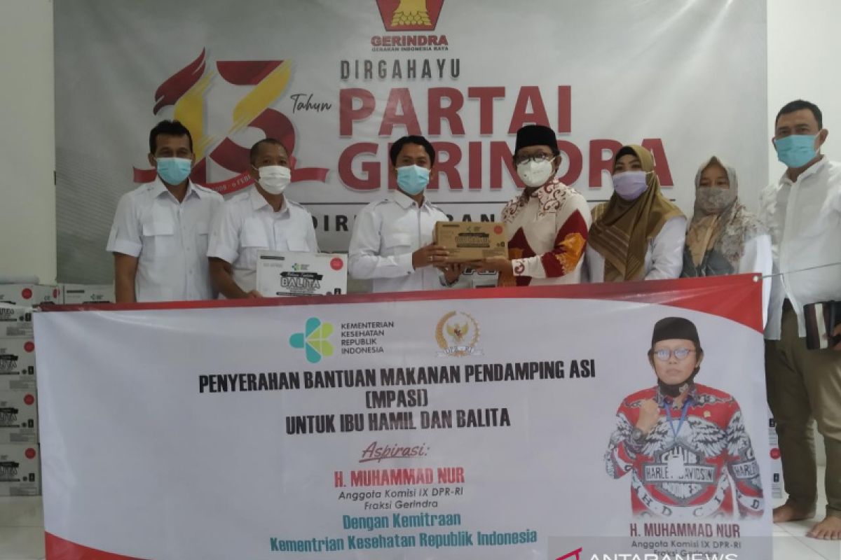 Anggota DPR RI M Nur: tiga ton makanan balita dan ibu hamil dari Kemenkes untuk Kalsel