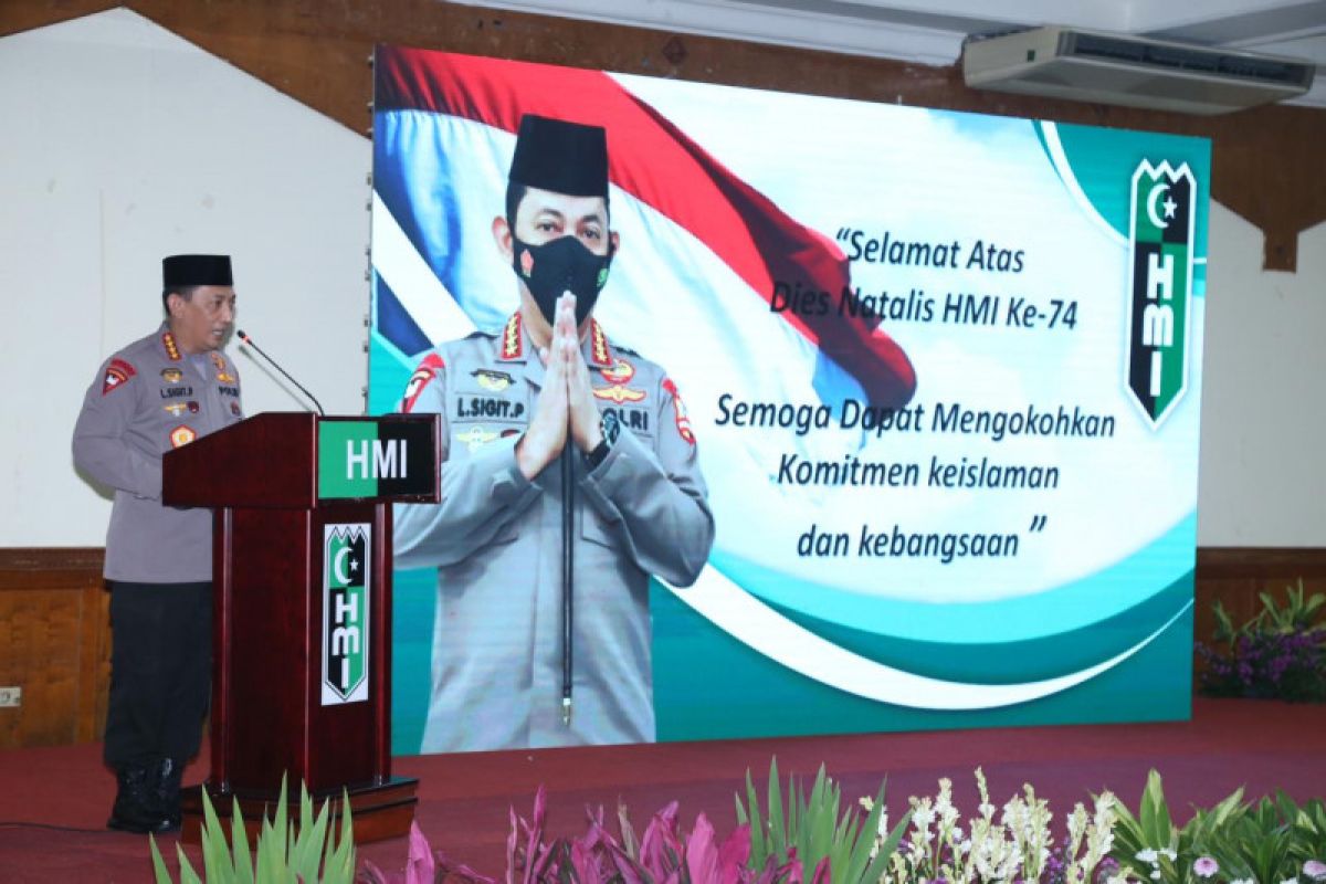 Hadiri Dies Natalis HMI, Kapolri tegaskan persatuan penting lawan pandemi