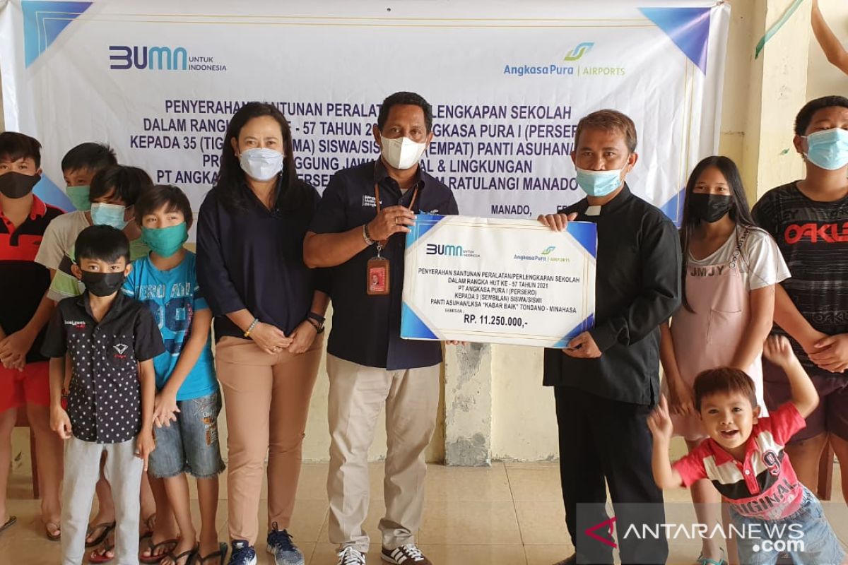 Bandara Samrat bantu pendidikan anak panti asuhan di Sulut