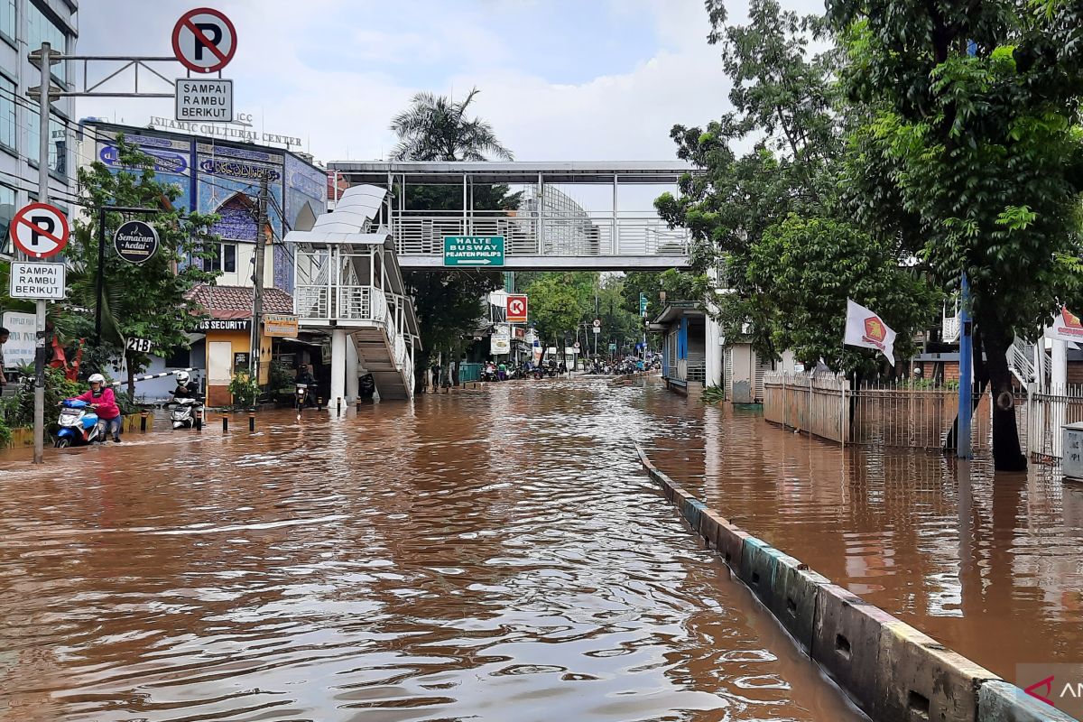 Ada empat titik genangan dan banjir di Jakarta Pusat