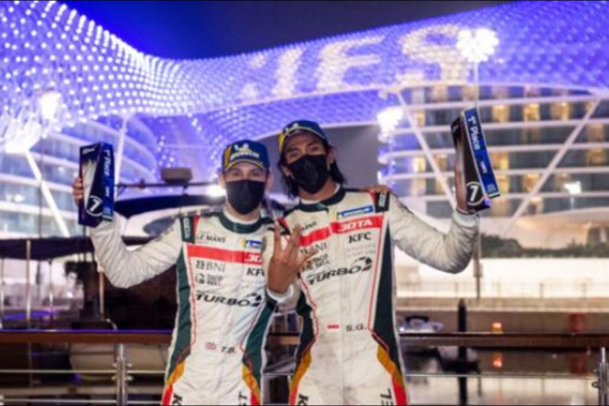 Sean Gelael bawa tim JOTA juara ALMS di Abu Dhabi