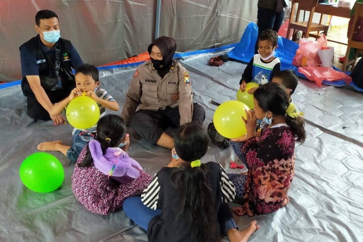 Polres Nganjuk bantu pemulihan trauma korban tanah longsor