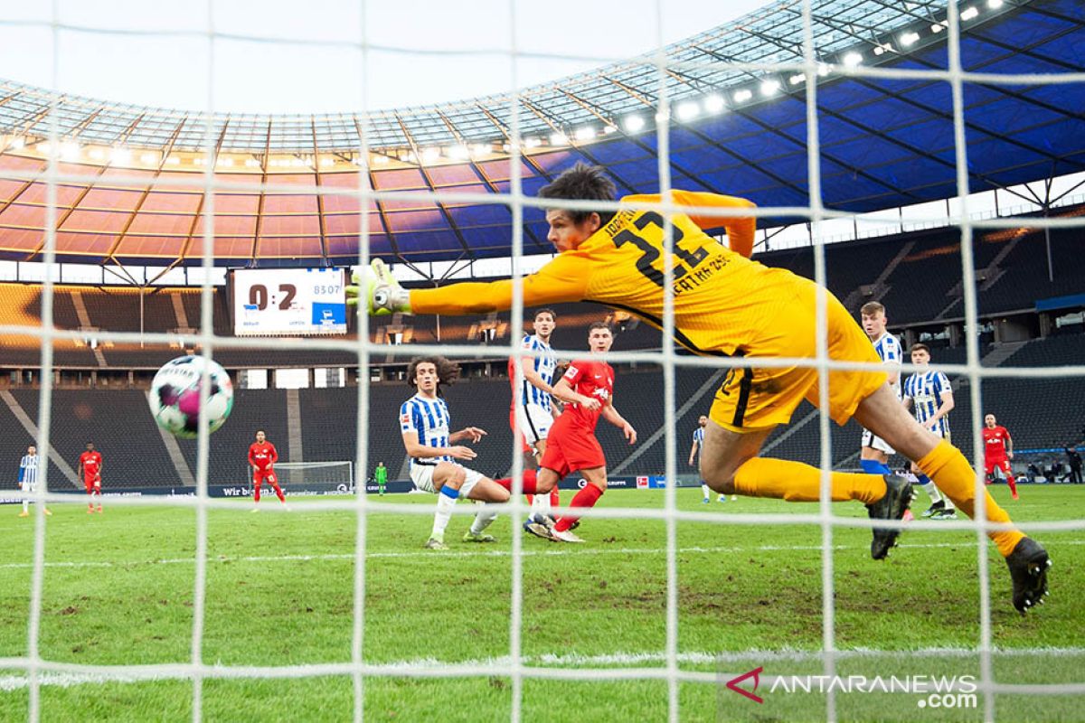 Liga Jerman: Leipzig pangkas jarak dengan Bayern Munich usai kalahkan Hertha