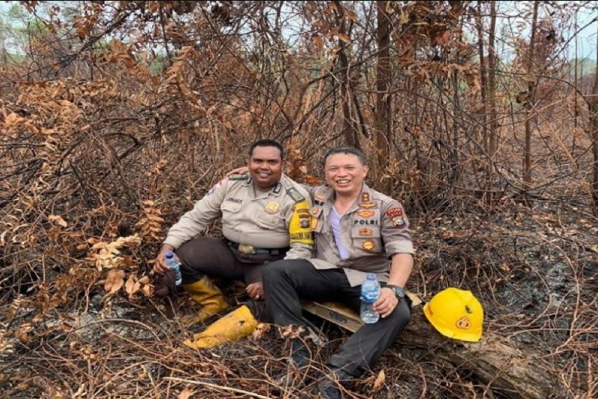 Polda Riau padamkan 22 titik api di enam kabupaten/ kota di Riau