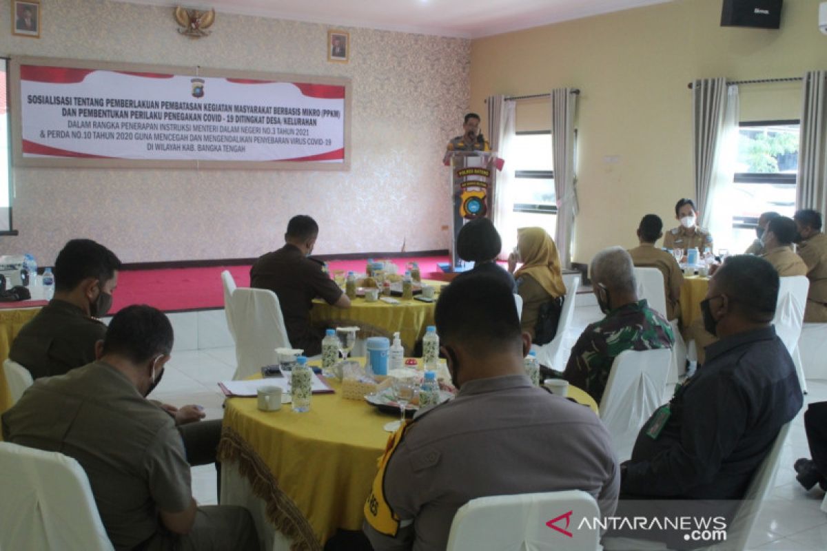 Polres Bangka Tengah mengoptimalkan penerapan PPKM mikro