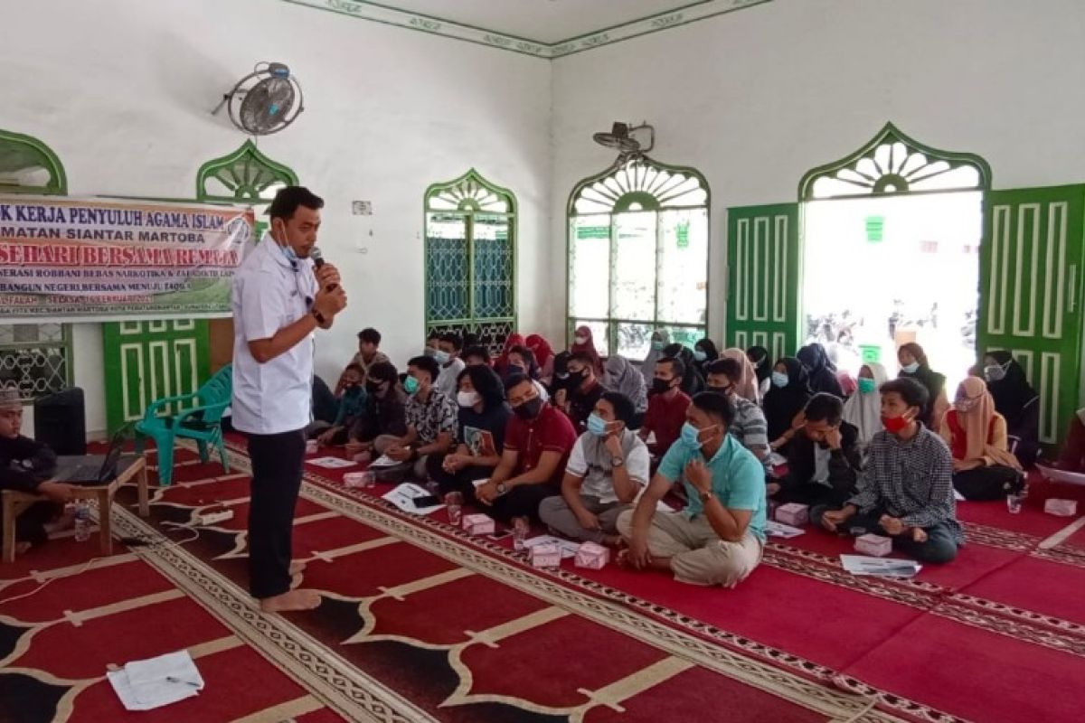 Pokjaluh Siantar Martoba sosialisasikan bahaya napza kepada remaja Islam