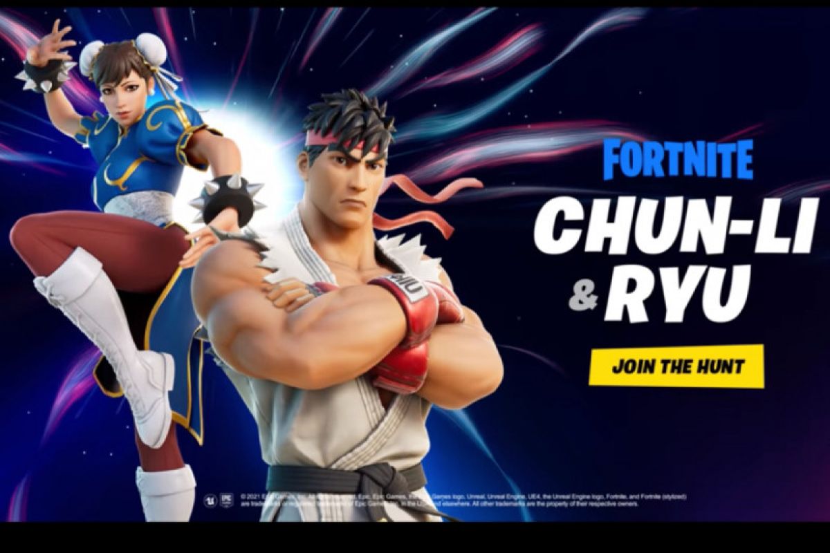 Ikon "Street Fighter" Chun-Li dan Ryu gabung di Fortnite