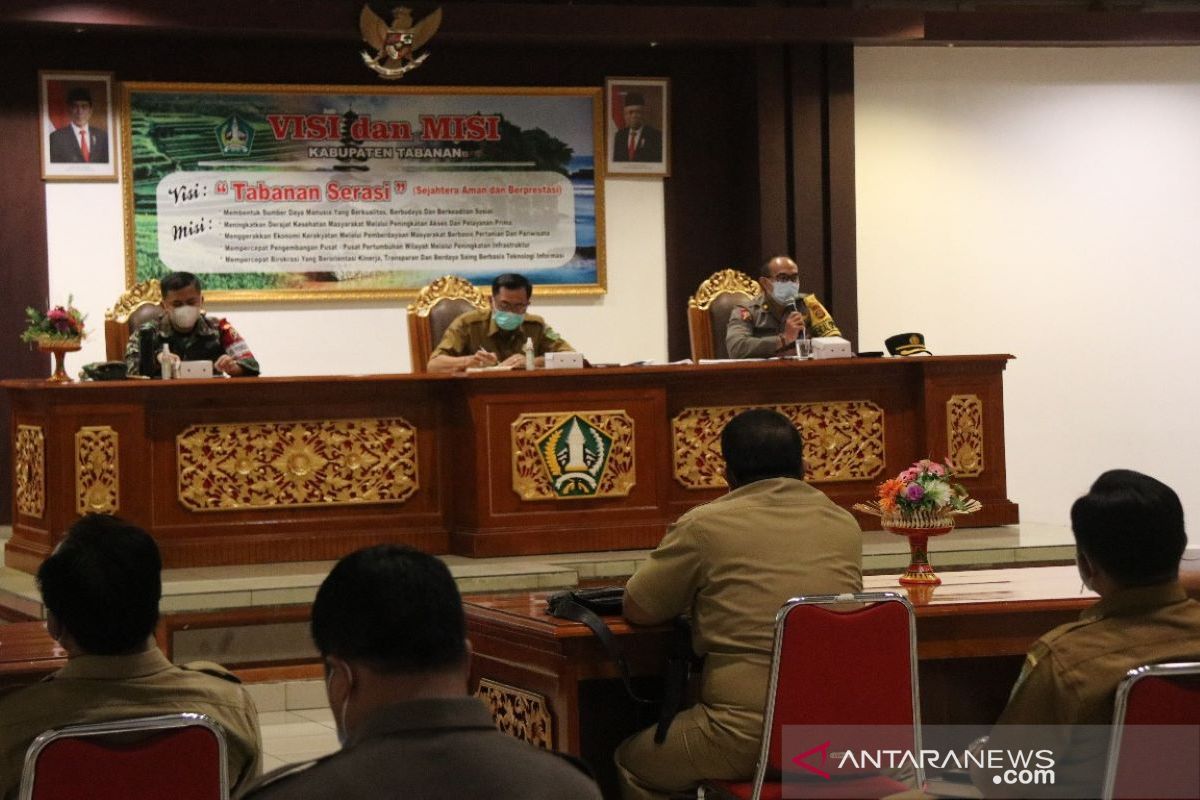 Pemkab Tabanan adakan rakor evaluasi PPKM mikro dan Pariwisata