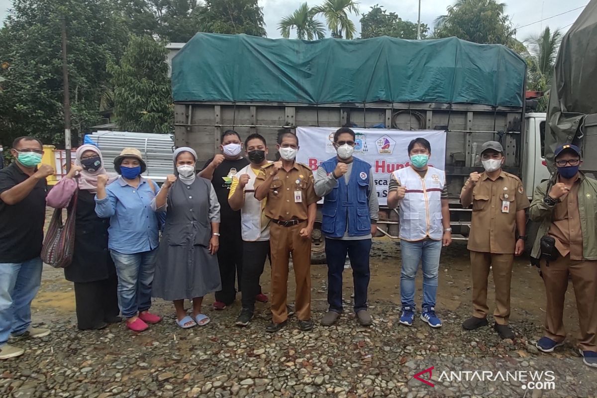 Posko Kemanusian Lintas Iman bantu 12 unit pembangunan Huntara di HST