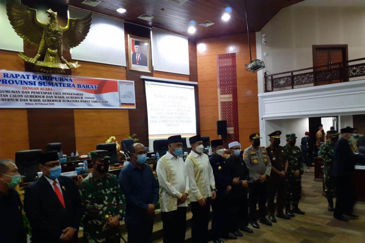 DPRD Sumbar usulkan penetapan Gubernur dan Wagub hasil Pilgub 2020