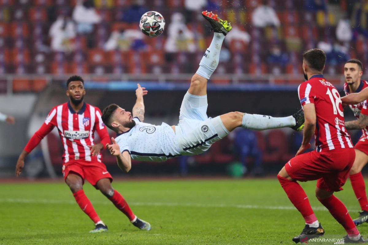 Liga Champions - Gol akrobatik Giroud bawa Chelsea menang atas Atletico