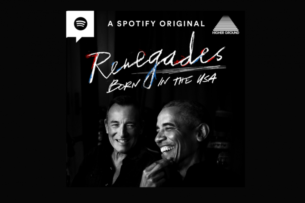 Obama dan Bruce Springsteen dalam podcast 