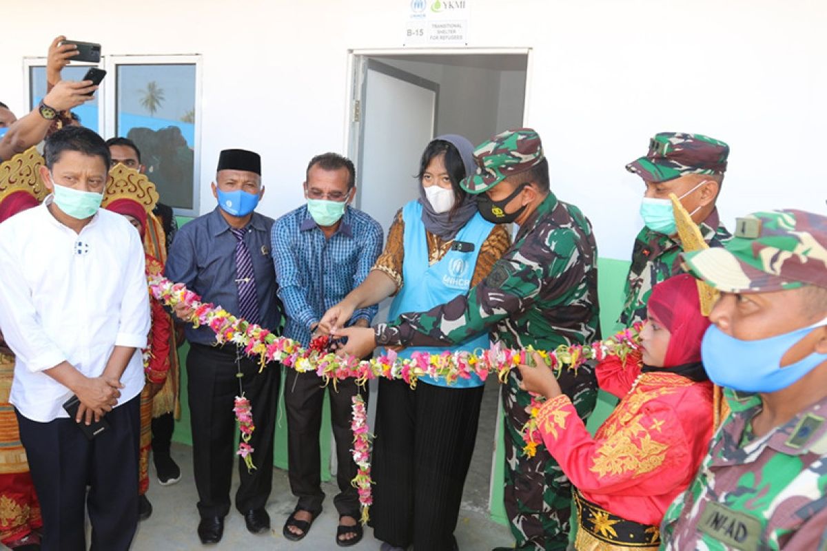 Pengungsi Rohingya tempati tempat hunian baru