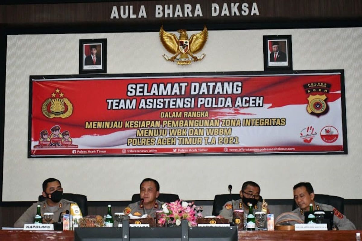 Cek zona integritas bebas korupsi di Polres Aceh Timur. Ini kata Wakapolda Aceh