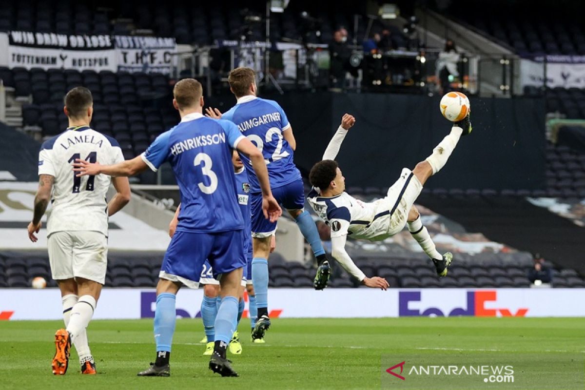 Tottenham melenggang mulus ke 16 besar Liga Europa lumat Wolfsrger 4-0