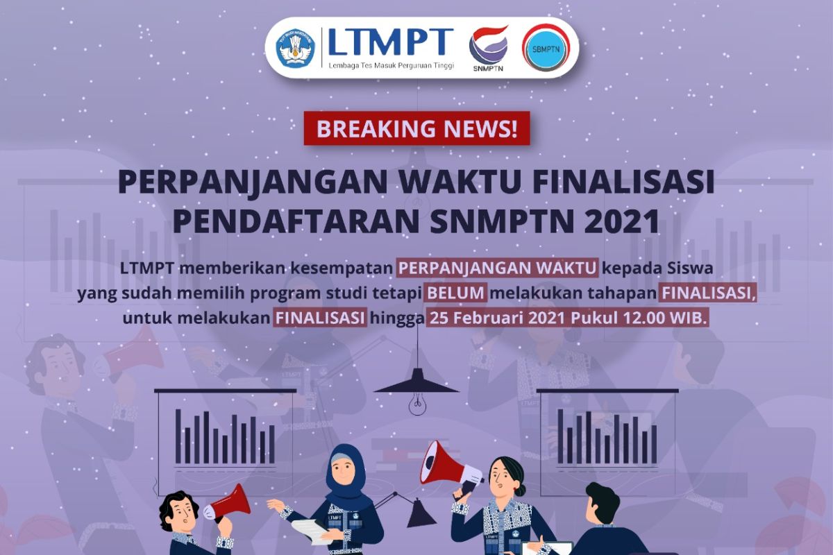LTMPT perpanjang waktu finalisasi pendaftaran SNMPTN hingga Kamis
