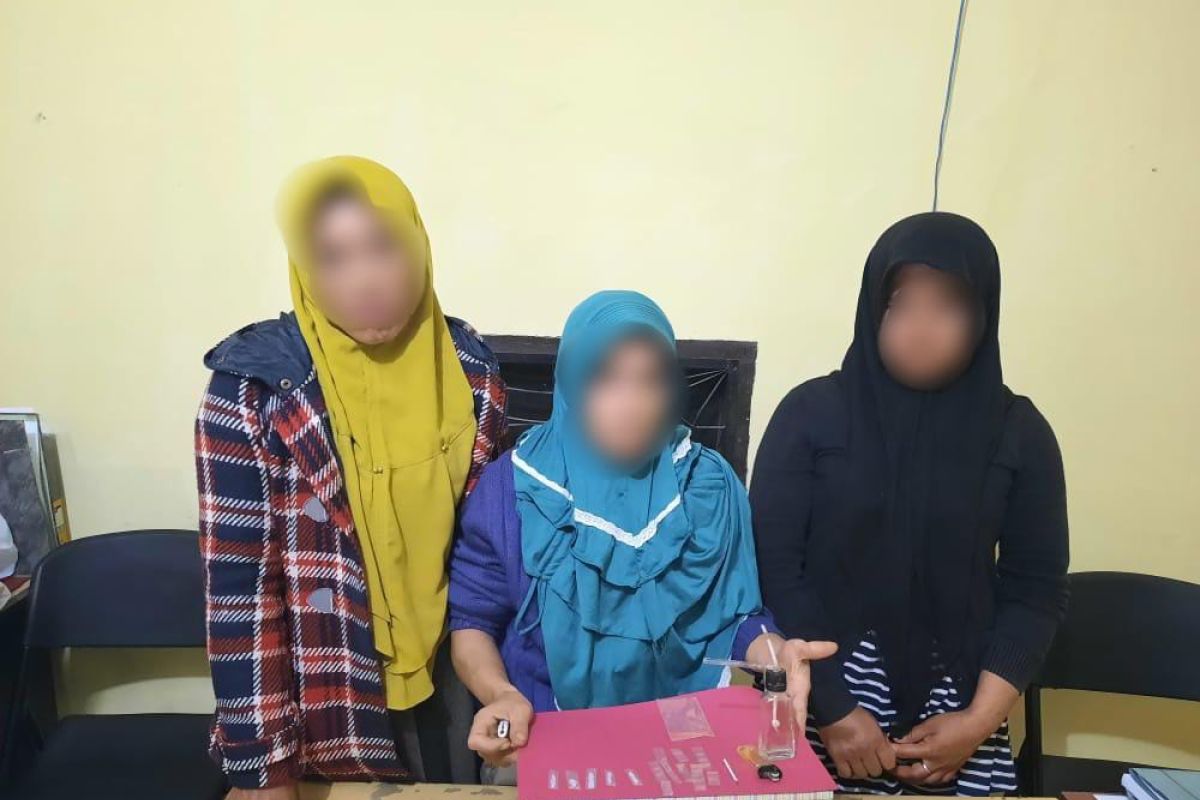 Pakai sabu, tiga janda diringkus polisi di Bener Meriah