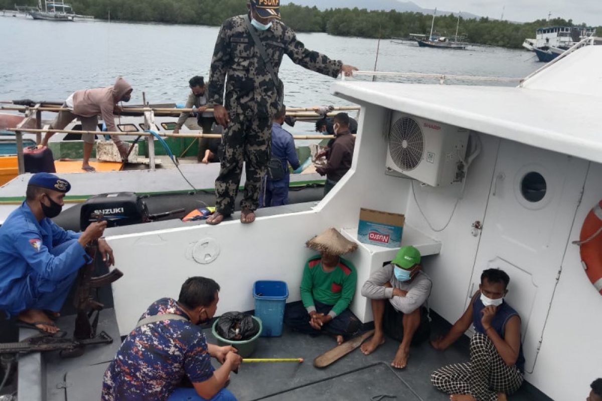 Empat nelayan pengebom ikan diamankan patroli gabungan