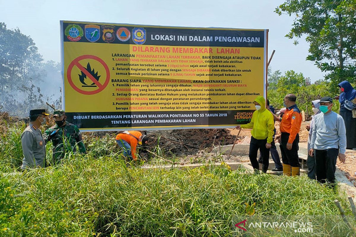 Pemkot Pontianak segel lima lahan yang terbakar