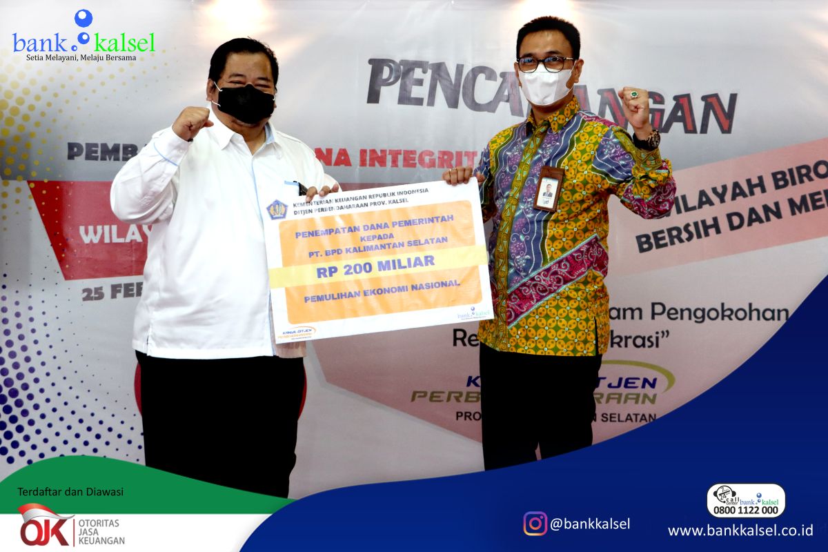 Bank Kalsel terima dana PEN Rp200 miliar