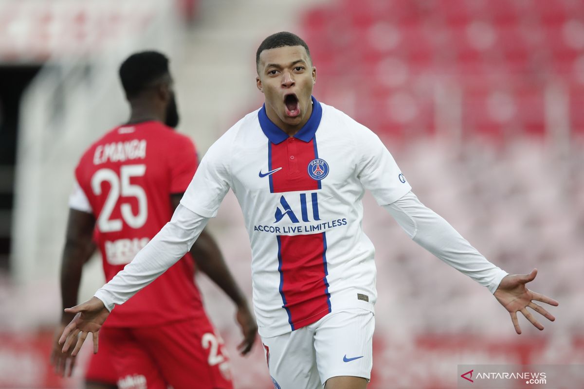 Dua gol Kylian Mbappe bantu PSG gilas Dijon 4-0