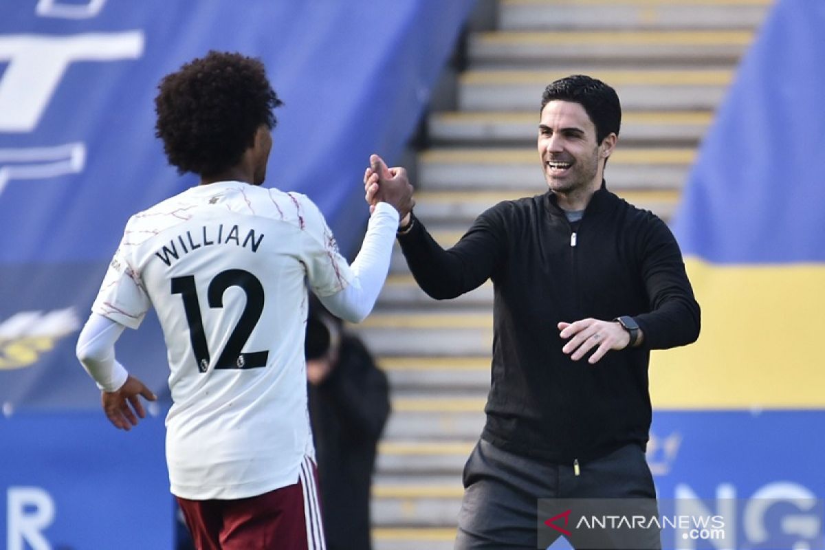 Arteta puji karakter dan ketenangan Arsenal saat tundukkan Leicester 3-1