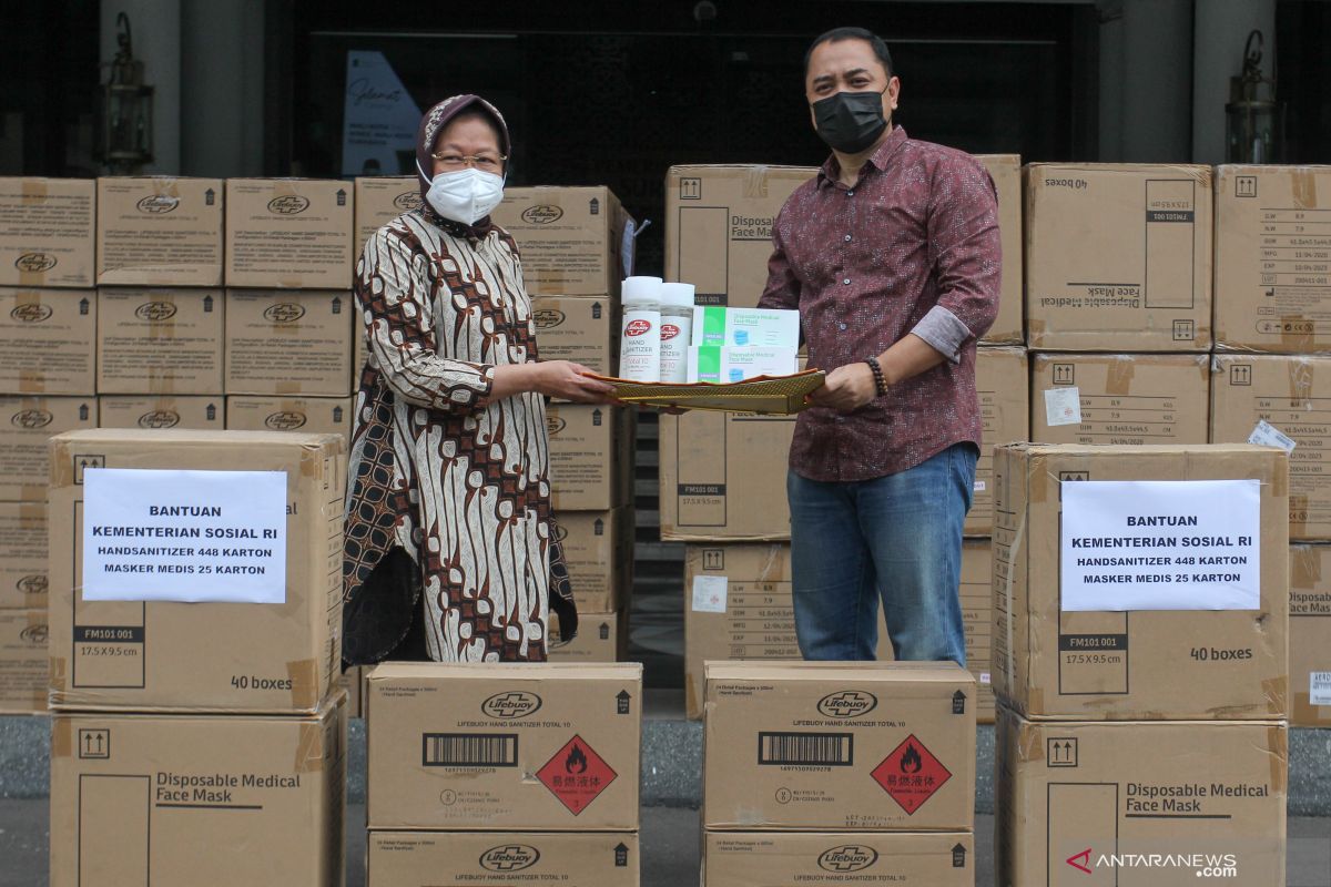 Wali Kota Eri Cahyadi terima bantuan penanganan COVID-19 dari Mensos