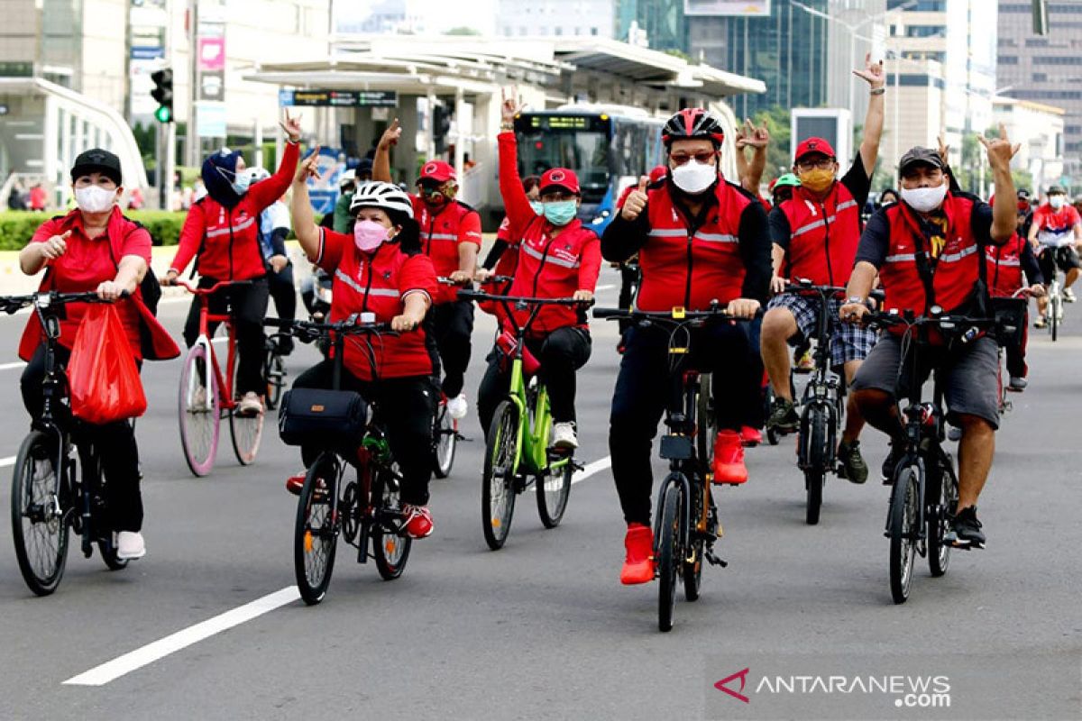 Gowes bareng, Eriko: PDIP dekatkan ke rakyat saat pandemi